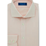Contemporary Fit, Cutaway Collar, Two Button Cuff in Orange & White Check