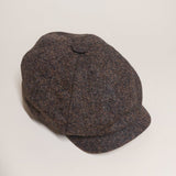 Country Brown Plain Weave 100% Wool Made In England Gatsby Cap