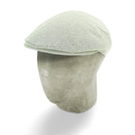 Bates Brand New Cream & Black Cotton & Linen Herringbone Flat Cap - Hilditch & Key