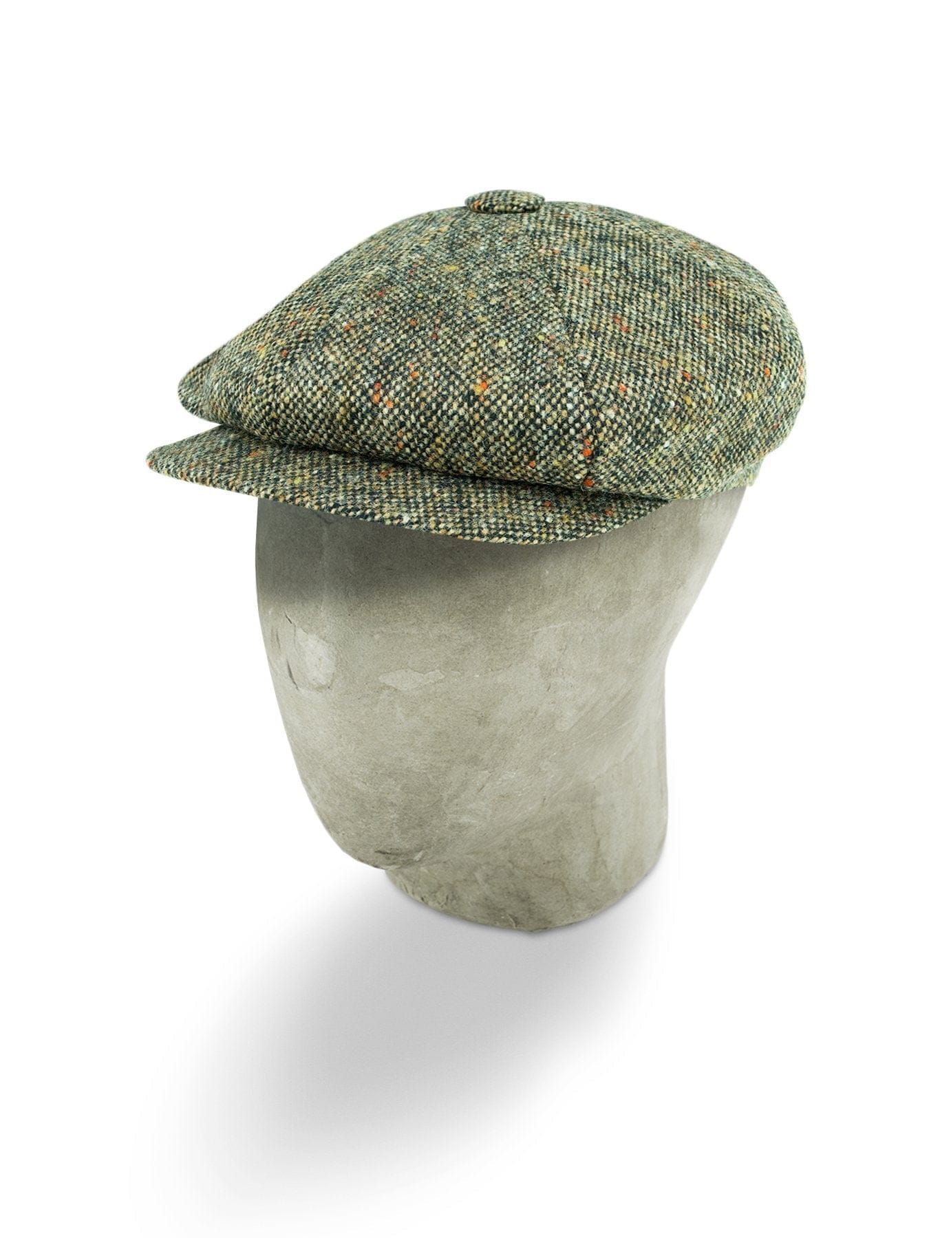 Bates Brand New Cream & Black Mottle Twill Wool Gatsby Cap - Hilditch & Key