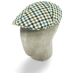 Bates Brand New Cream, Brown, Grey & Black Medium Check Twill Wool Roma Cap - Hilditch & Key