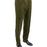 Dark Green Cotton Corduroy Trousers