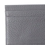 Dark Grey Calf Leather Single Sided Card Holder