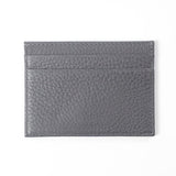 Dark Grey Calf Leather Single Sided Card Holder