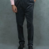 Dark Grey Cotton Corduroy Trousers