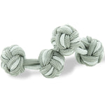 Dark Grey & White Knot Links