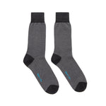 Dark Grey & White Pin Dot Cotton Short Socks