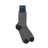 Dark Grey & White Pin Dot Cotton Short Socks