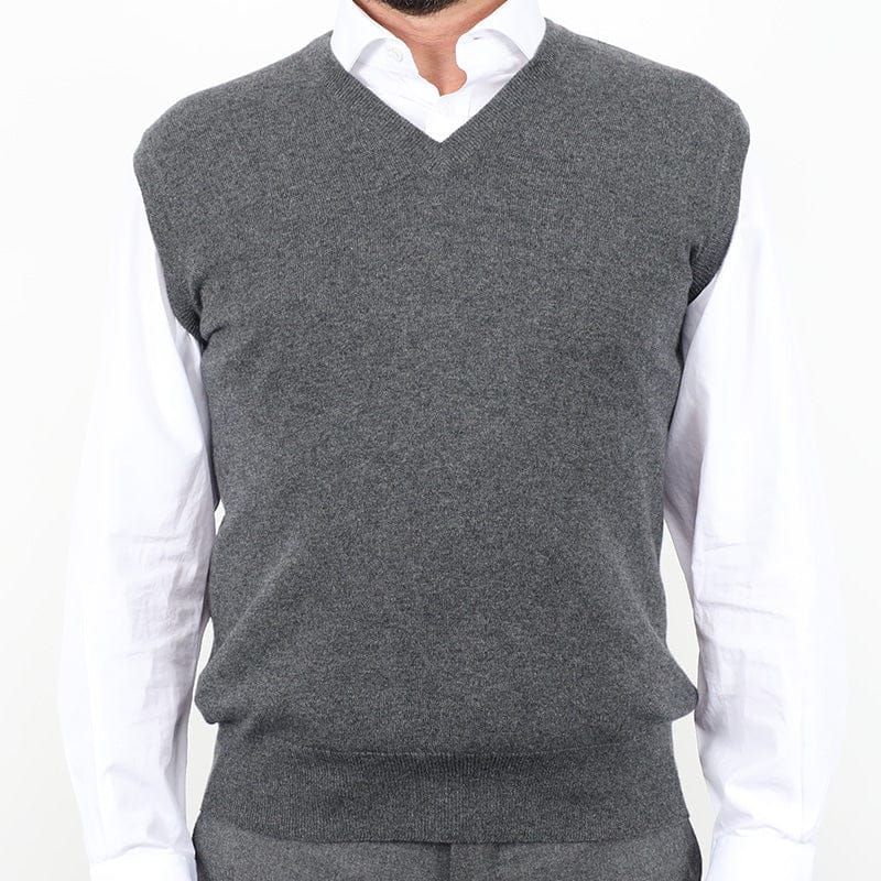 Derby Grey Cashmere Vest