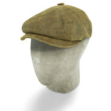 Distressed Brown Leather Gatsby Cap