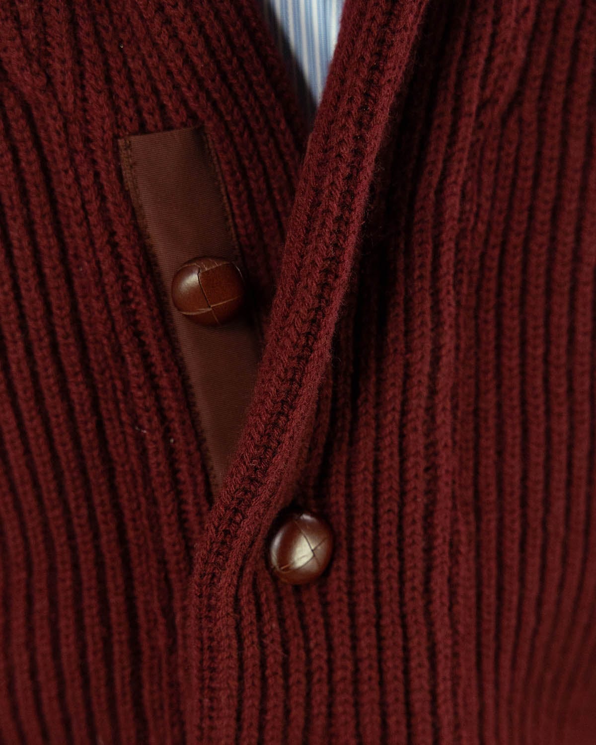 Drama Wine Shawl Collar Cashmere Cardigan