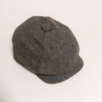 Forrest Herringbone 100% Wool Made In England Gatsby Cap