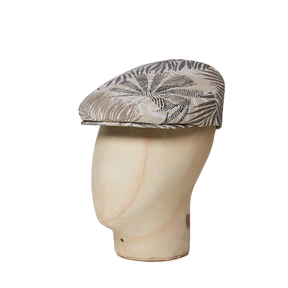 Fronds Natural Cotton Flat Cap