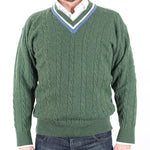 Green Cashmere Cricket Sweater