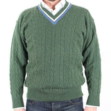 Green Cashmere Cricket Sweater