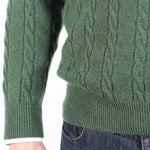 Green Cashmere Cricket Sweater