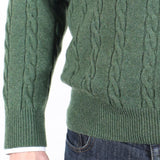 Green Cashmere Cricket Sweater