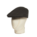Green, Orange & Cream Check Loden Wool Flat Cap