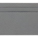 Grey Calf Leather Double Sided Card Holder