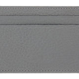 Grey Calf Leather Double Sided Card Holder
