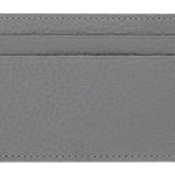 Grey Calf Leather Double Sided Card Holder