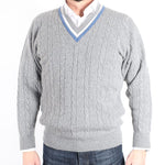Grey Cashmere Cricket Sweater