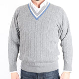 Grey Cashmere Cricket Sweater