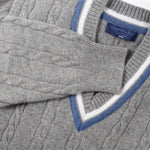 Grey Cashmere Cricket Sweater
