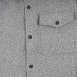 Grey Cashmere/Wool Blend Jacket With Wine Piping