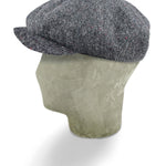 Grey Mottle Woollen Twill Gatsby Cap