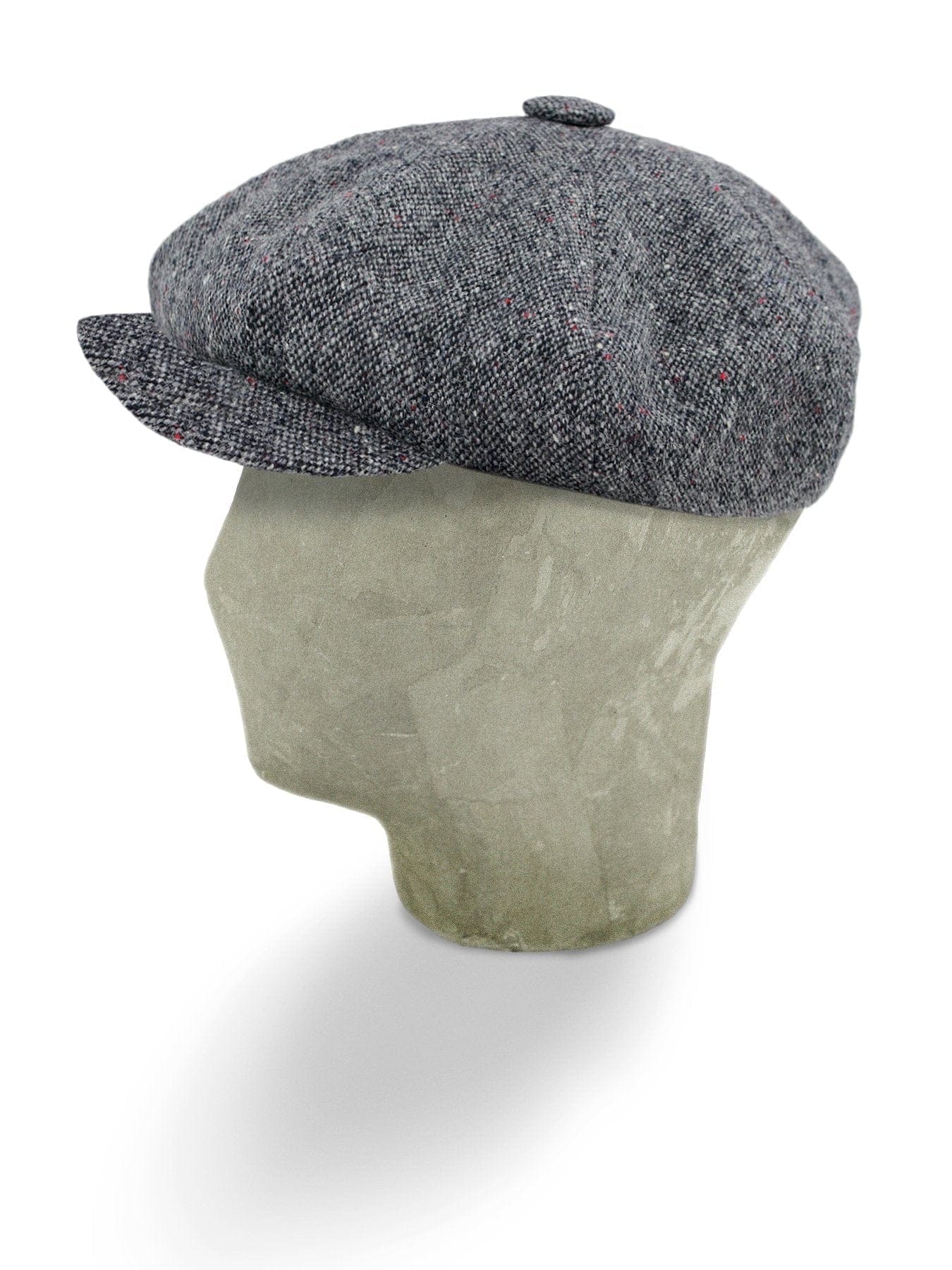 Grey Mottle Woollen Twill Gatsby Cap