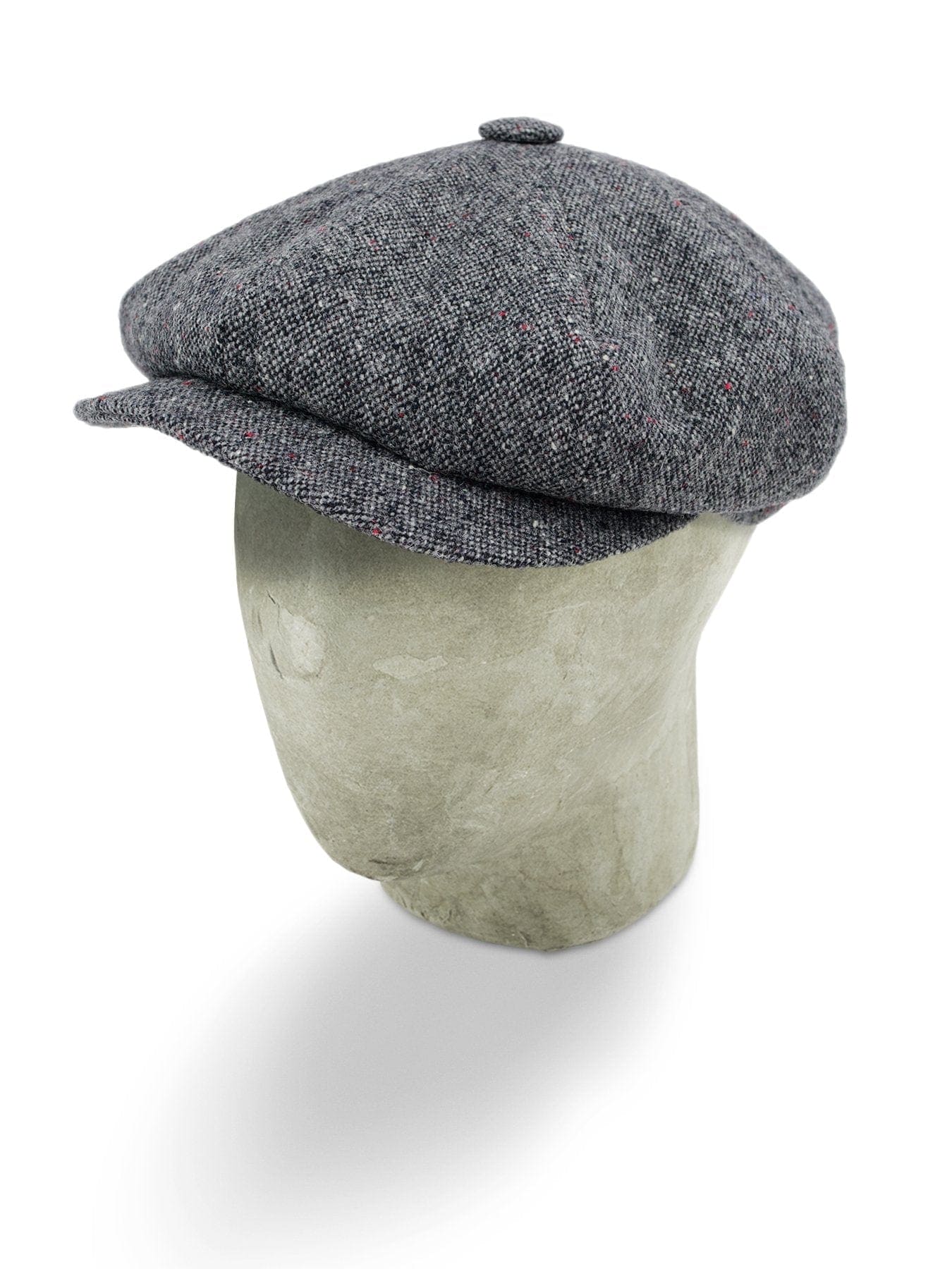 Grey Mottle Woollen Twill Gatsby Cap