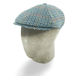 Grey, Navy, Green, Brown Houndstooth Check Wool Toni Cap