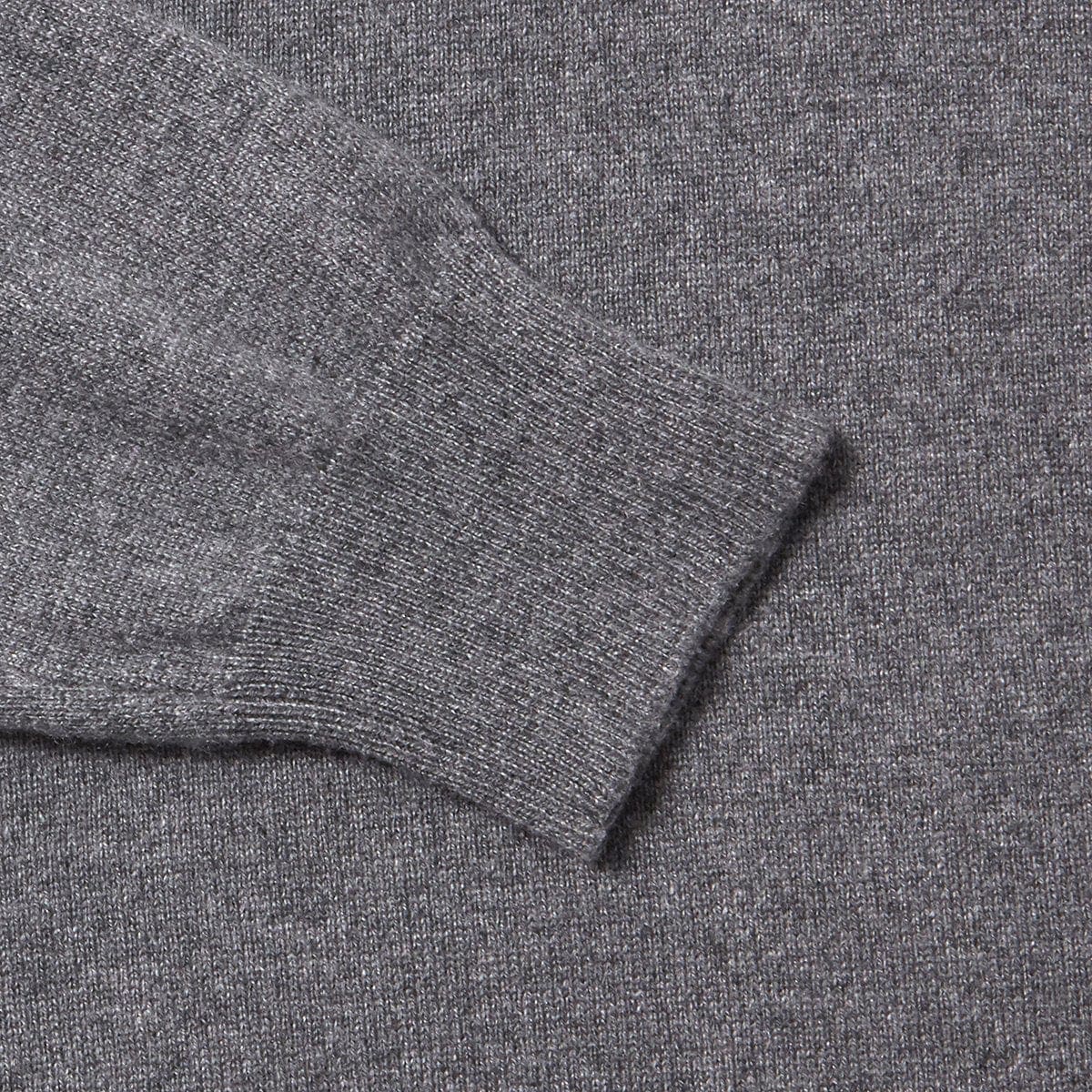 Grey Three Button Silk & Cashmere Jumper