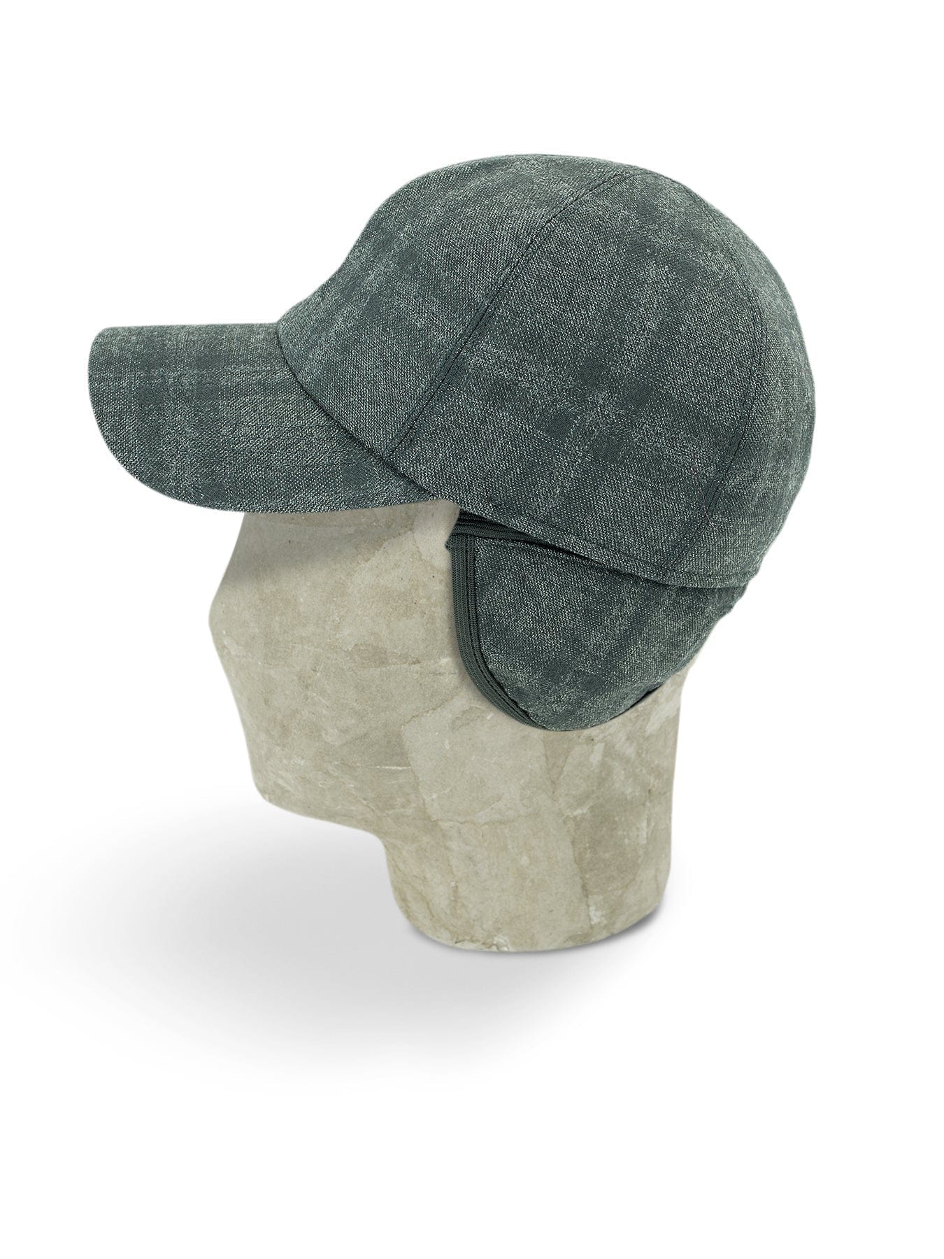 Grey Wool Baseball Cap