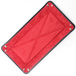 Large Black With Red Suede Tidy Tray