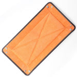 Large Brown With Orange Suede Tidy Tray