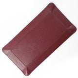 Large Burgundy With Dark Green Suede Tidy Tray