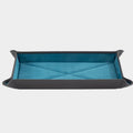 Large Dark Grey With Cobalt Suede Tidy Tray