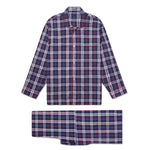 Large Red & Blue Check Pyjamas With Red Piping