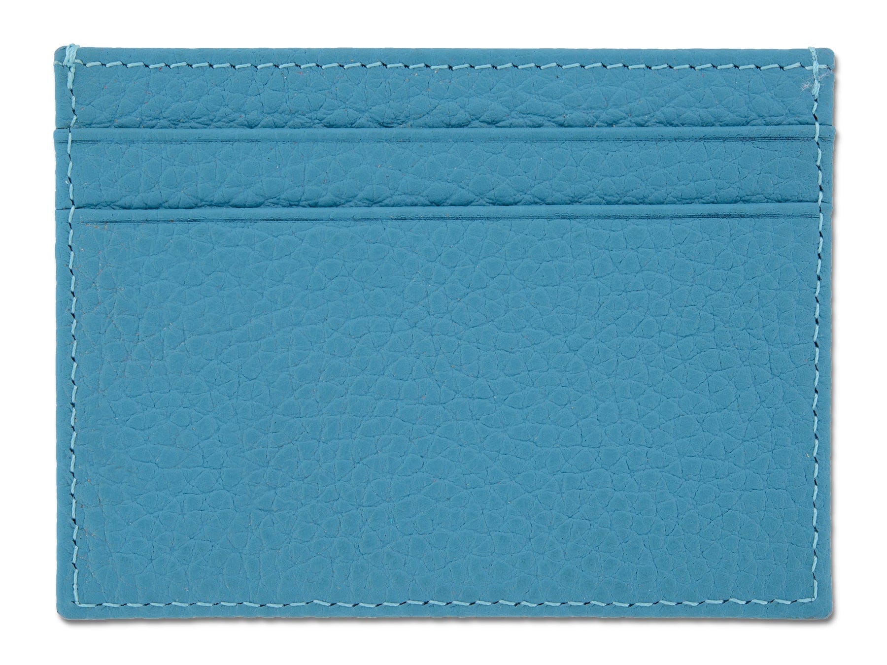 Light Blue Calf Leather Double Sided Card Holder