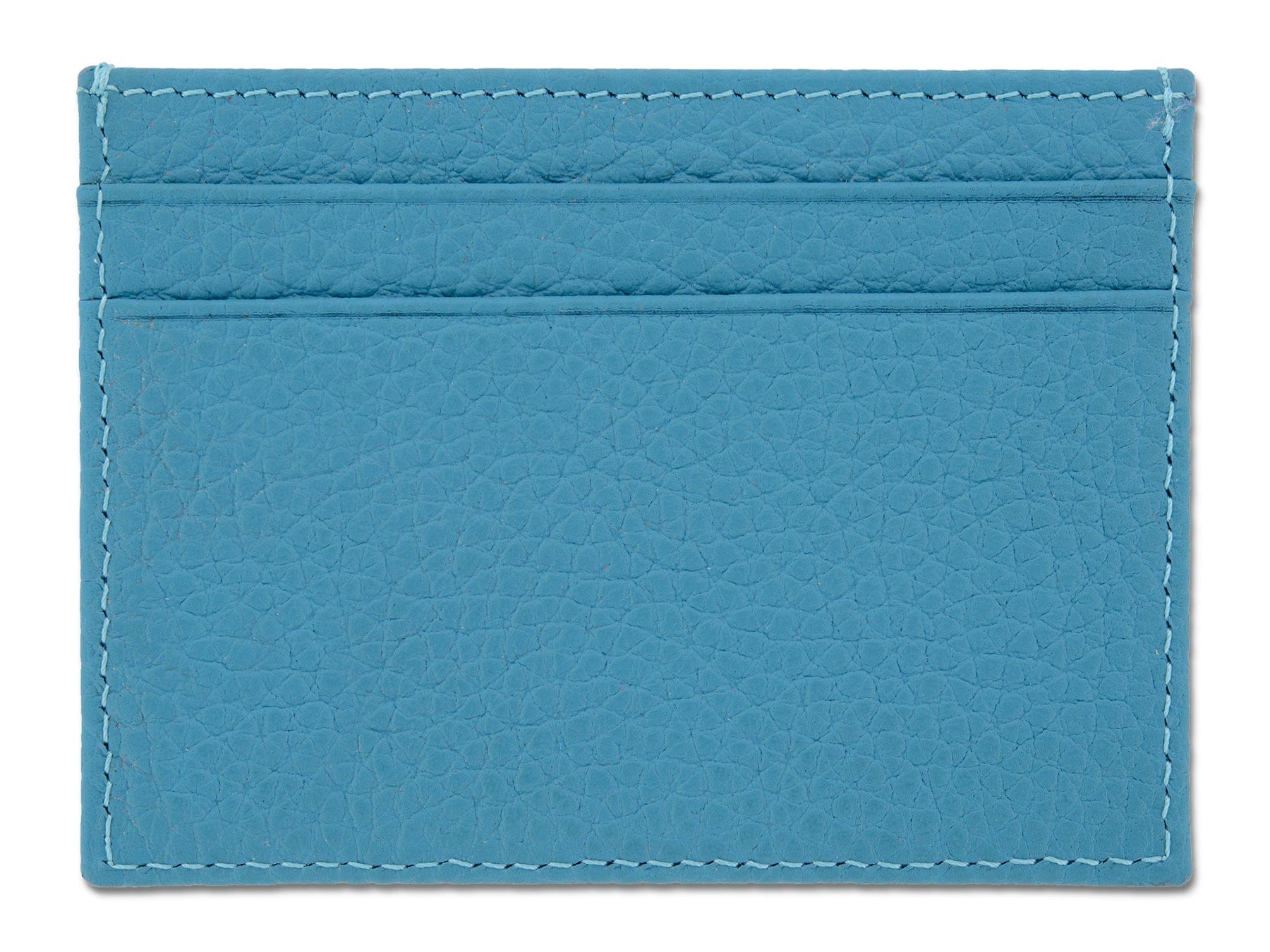 Light Blue Calf Leather Double Sided Card Holder