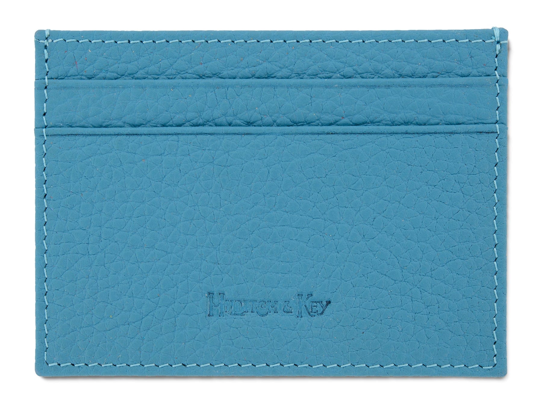 Light Blue Calf Leather Double Sided Card Holder