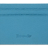 Light Blue Calf Leather Double Sided Card Holder