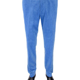 Light Blue Cotton Corduroy Trousers