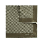 Light Brown Silk Handkerchief with White Squares