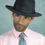 Light Grey Printed Silk Tie with White Medium Spots