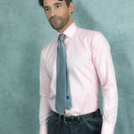 Light Grey Printed Silk Tie with White Medium Spots