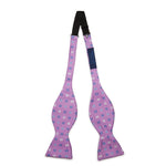 Lilac Floral Silk Handmade Bow Tie