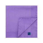 Lilac Silk Handkerchief with White Pin Spots